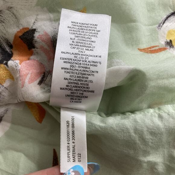 Lauren Ralph Lauren Sage‎ Green Floral Button Up Shirt Size L Cottagecore Fairy - Picture 8 of 16